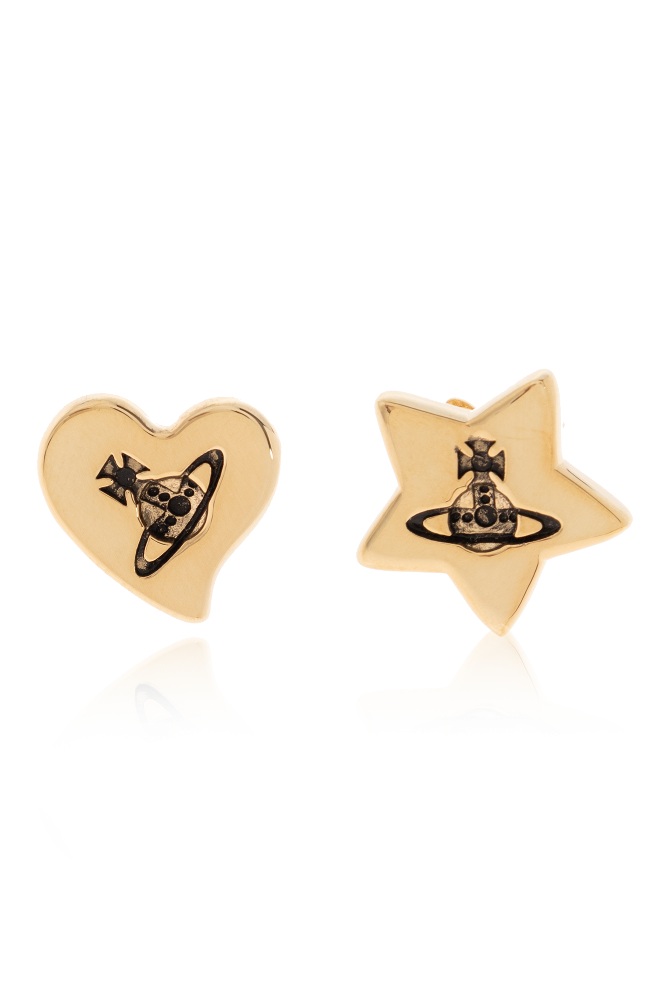 Small gold vivienne westwood earrings hotsell